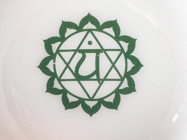 Myriad Melodies' 432Hz 9" Heart Chakra F Note - Chakra Printed Engram - Crystal Vibration, Biofield, Sound Vibration