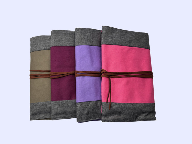 a set of four napkins tied together