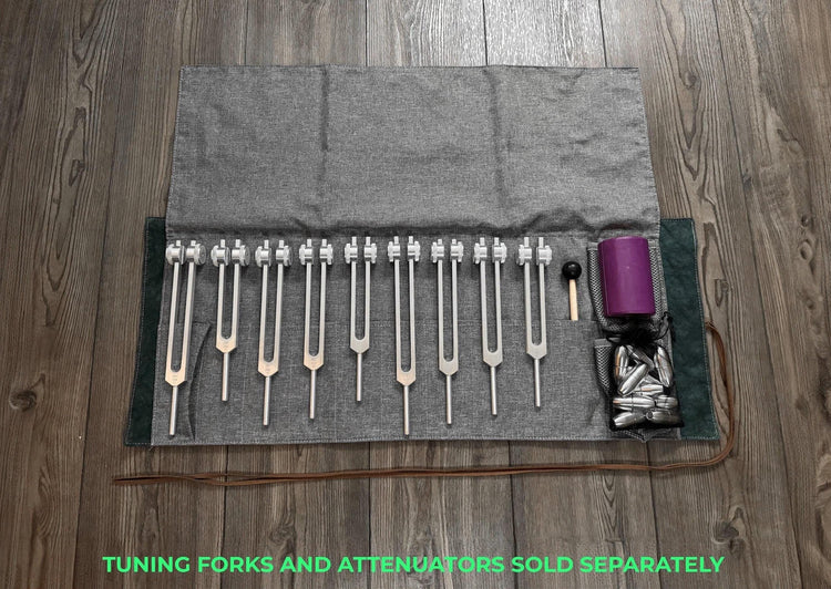 Myriad Melodies' Colorful Carry Bag for Tuning Forks - Professional 10pc Plug-In Bag with Compartments For Gemstone Boots and Accessories