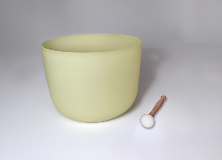 Citrine Gemstone Infused - 432Hz 12" Perfect Pitch D-Note - Mallet, Carry Case - Biofield, Sound Vibration