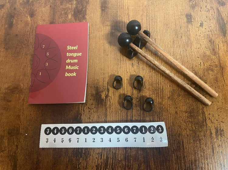 Harmonic Lotus 14" Steel Tongue Drum with Carry Case - 15 Note C Tune