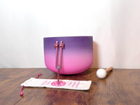 Purple Aura - 10" Crystal Singing Bowl and Soul Purpose Tuning Fork - 432 Hz Perfect Pitch F-Note w/ Bag Bundle, Mallet, Purple Case