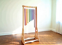 Harmony Chime Stand for 9-Tone Solfeggio Chimes - Portable Rack, Floor Stand, Wind Chimes, Solfeggio Tones, Accessories, Vibration