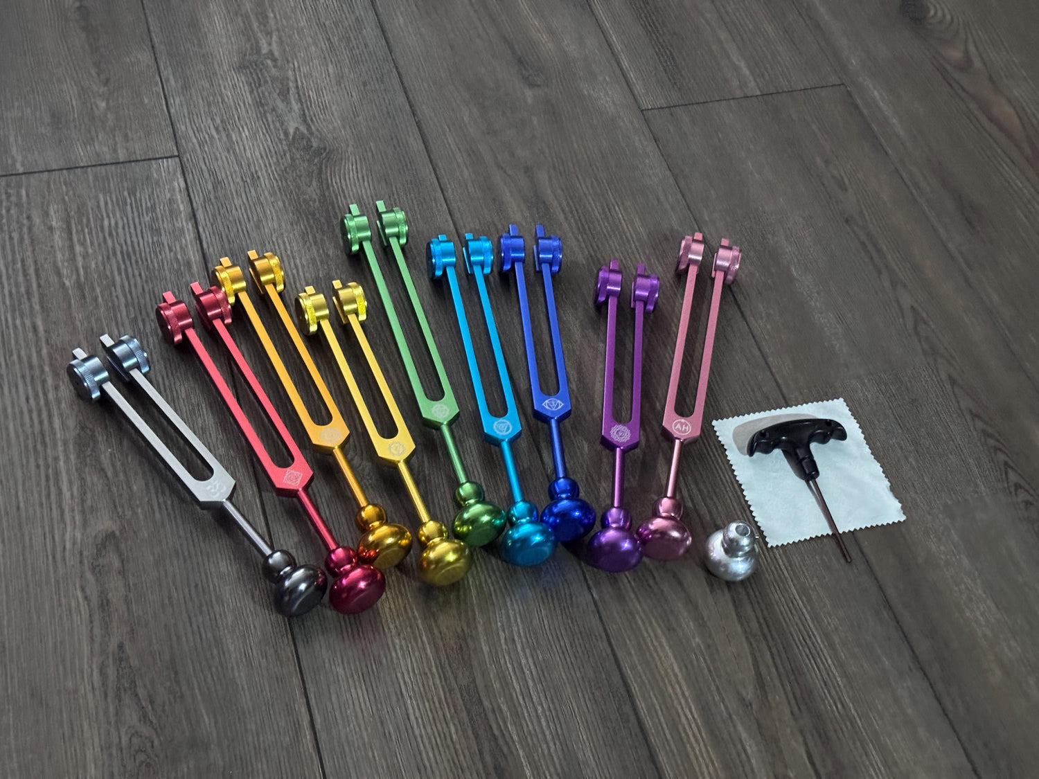 Myriad Melodies' Professionally Tuned .25 Secret Solfeggio and 10pc Weighted Boot Attachment - Classic 9pc Set + 93.96 Schumann Bundle