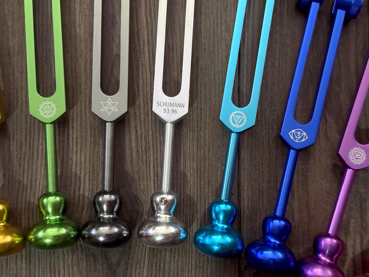 Myriad Melodies' Professionally Tuned .25 9pc Chakra Tuning Forks with 10pc Premium Weighted Boot Set - Biofield, Sound Vibration