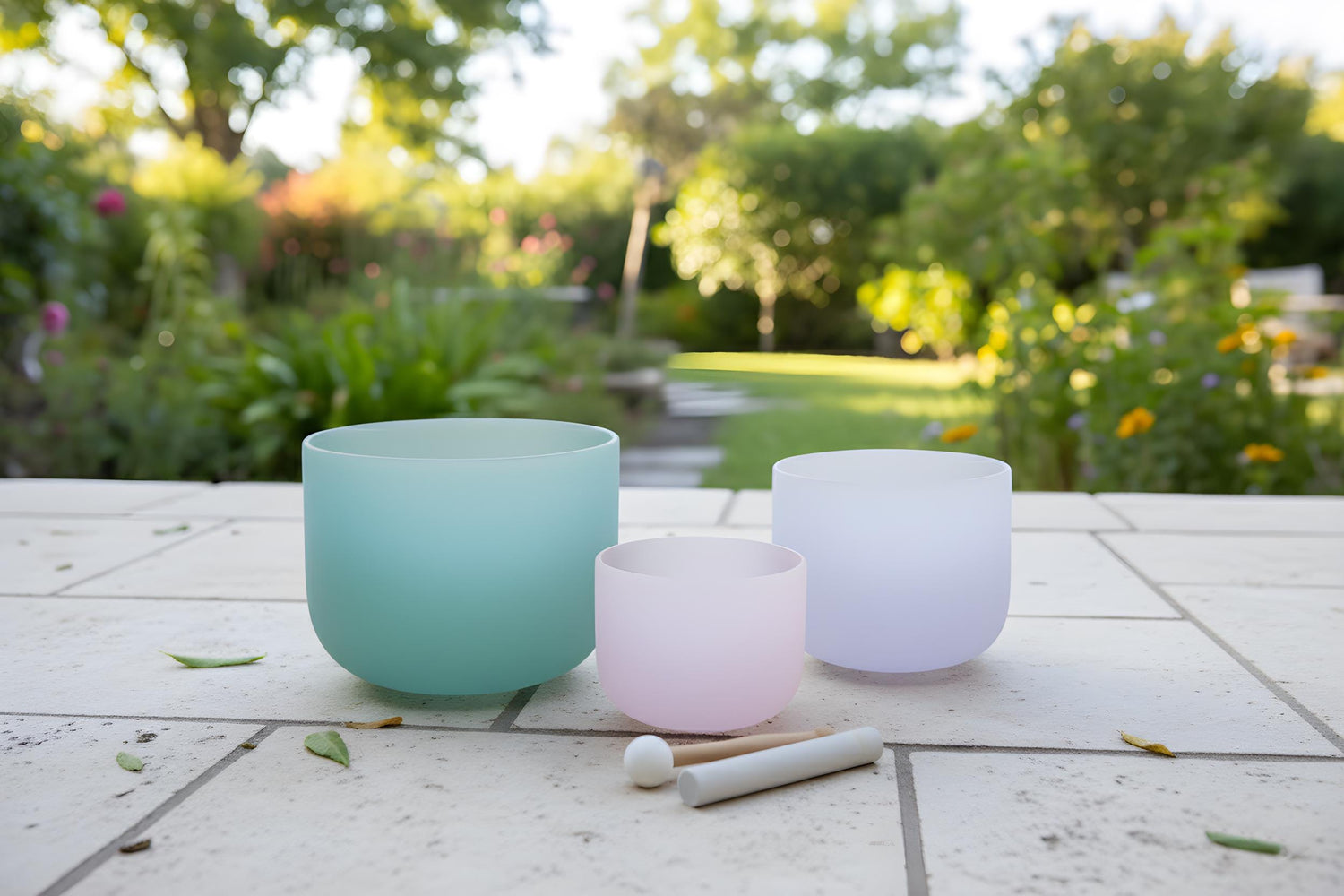 3pc Set Rose Quartz, Amethyst, Amazonite Gemstone Infused - Perfect Pitch 432Hz - Tuning Fork , Pink Cushions, Padded Case - Biofield