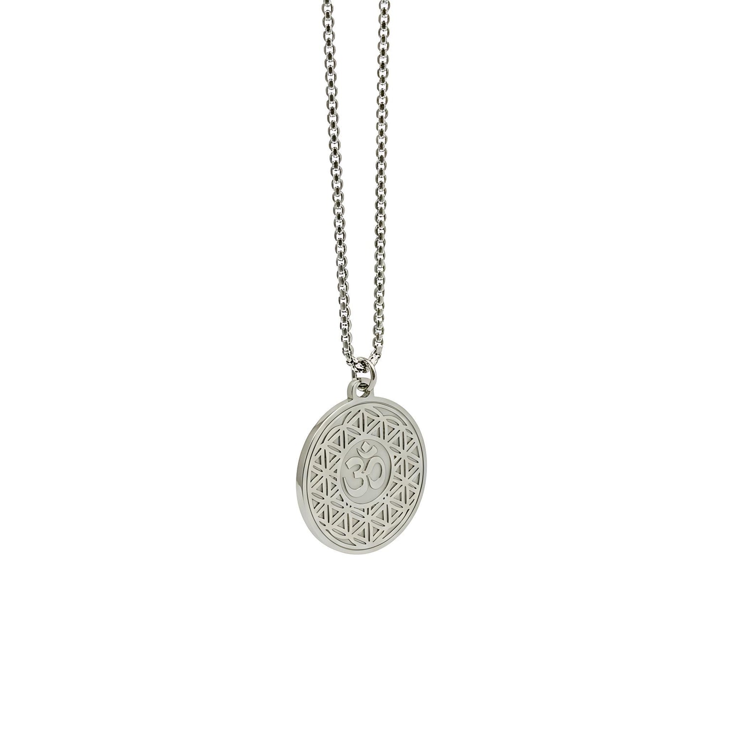 OM with Flower of Life Mystical Beauty Charm For Necklace Jewelry, Spiritual Meditation Symbols, Artisan Craftsmanship, Unique Gift For Her