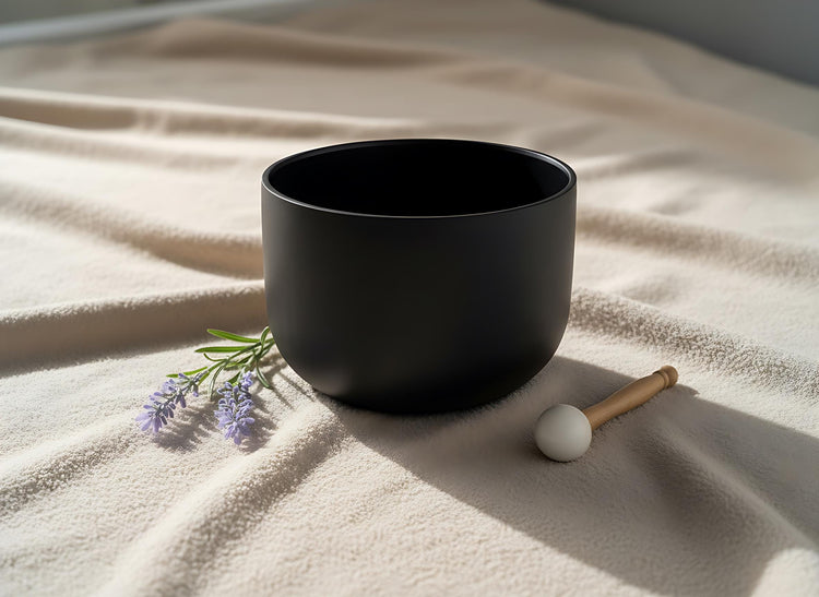 432hz 12" Gravity Bowl - C Note, Quartz Crystal Singing Bowl, Sound Vibration, Padded Carry Case, Striker, Mallet, and O-ring
