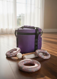 3pc Set Lapis Lazuli, Amethyst, Rose Quartz Gemstone Infused - Perfect Pitch 432Hz - Tuning Fork , Pink Cushions, Padded Case - Biofield