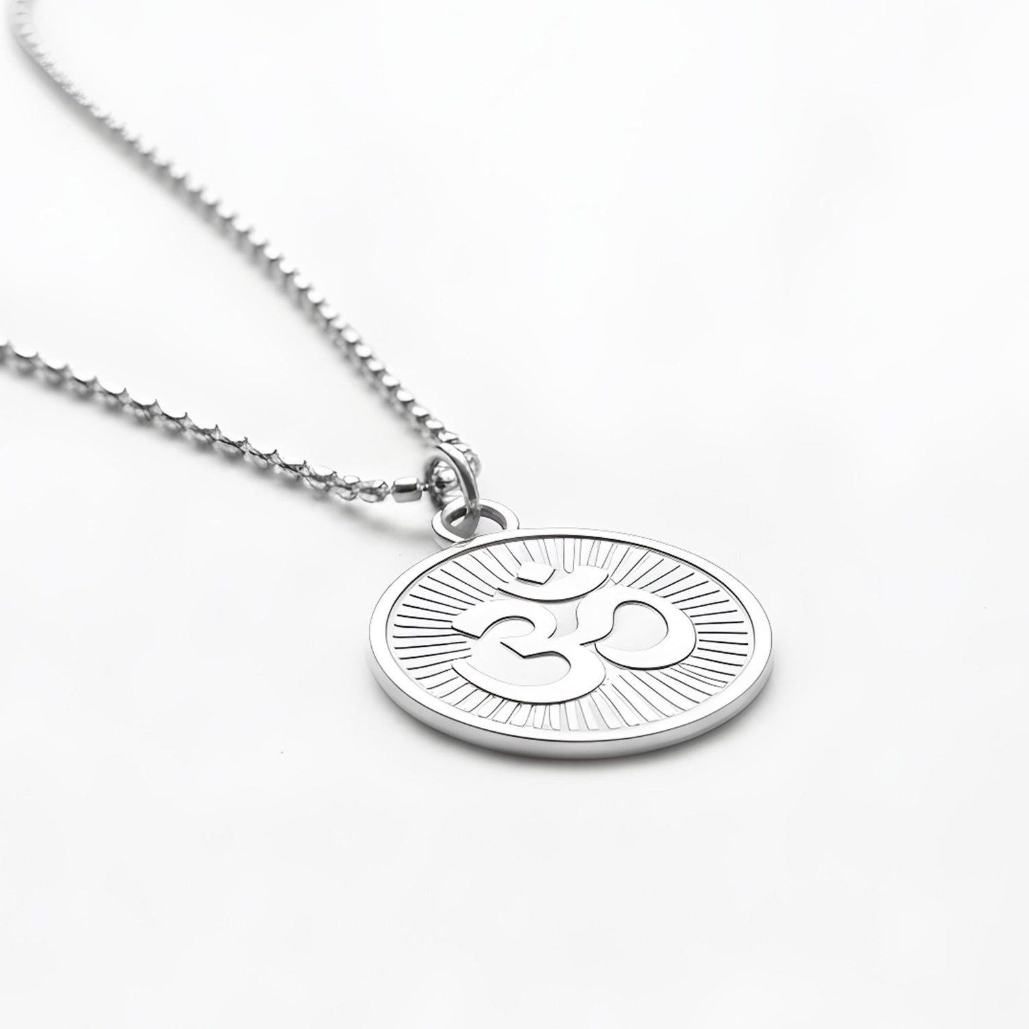 OM with Rays of Light Mystical Beauty Charm For Necklace Jewelry, Spiritual Meditation Symbols, Artisan Craftsmanship, Unique Gift For Her