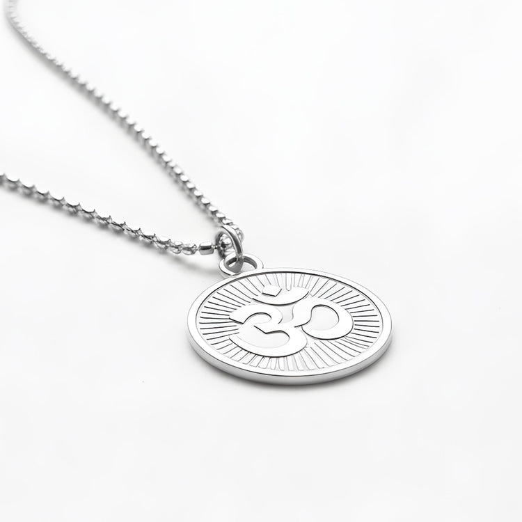OM with Rays of Light Mystical Beauty Charm For Necklace Jewelry, Spiritual Meditation Symbols, Artisan Craftsmanship, Unique Gift For Her
