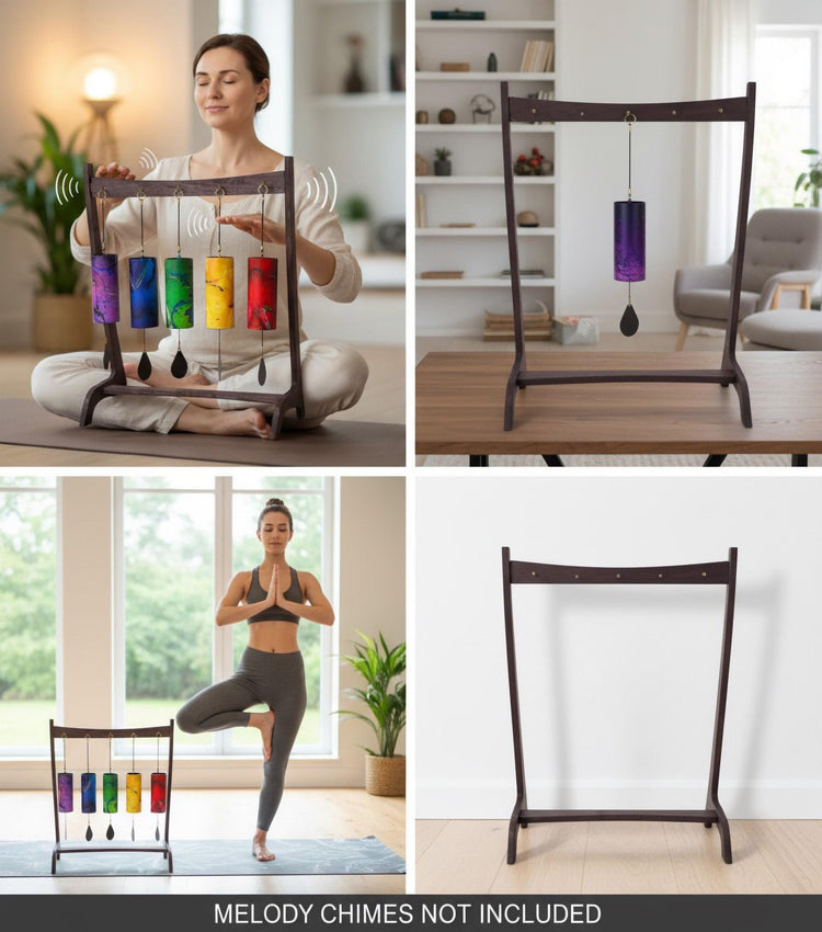 5pc Walnut Stand for Melody Chimes