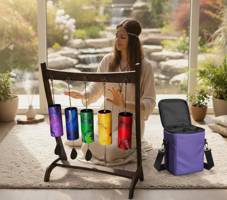 5pc Walnut Stand for Melody Chimes