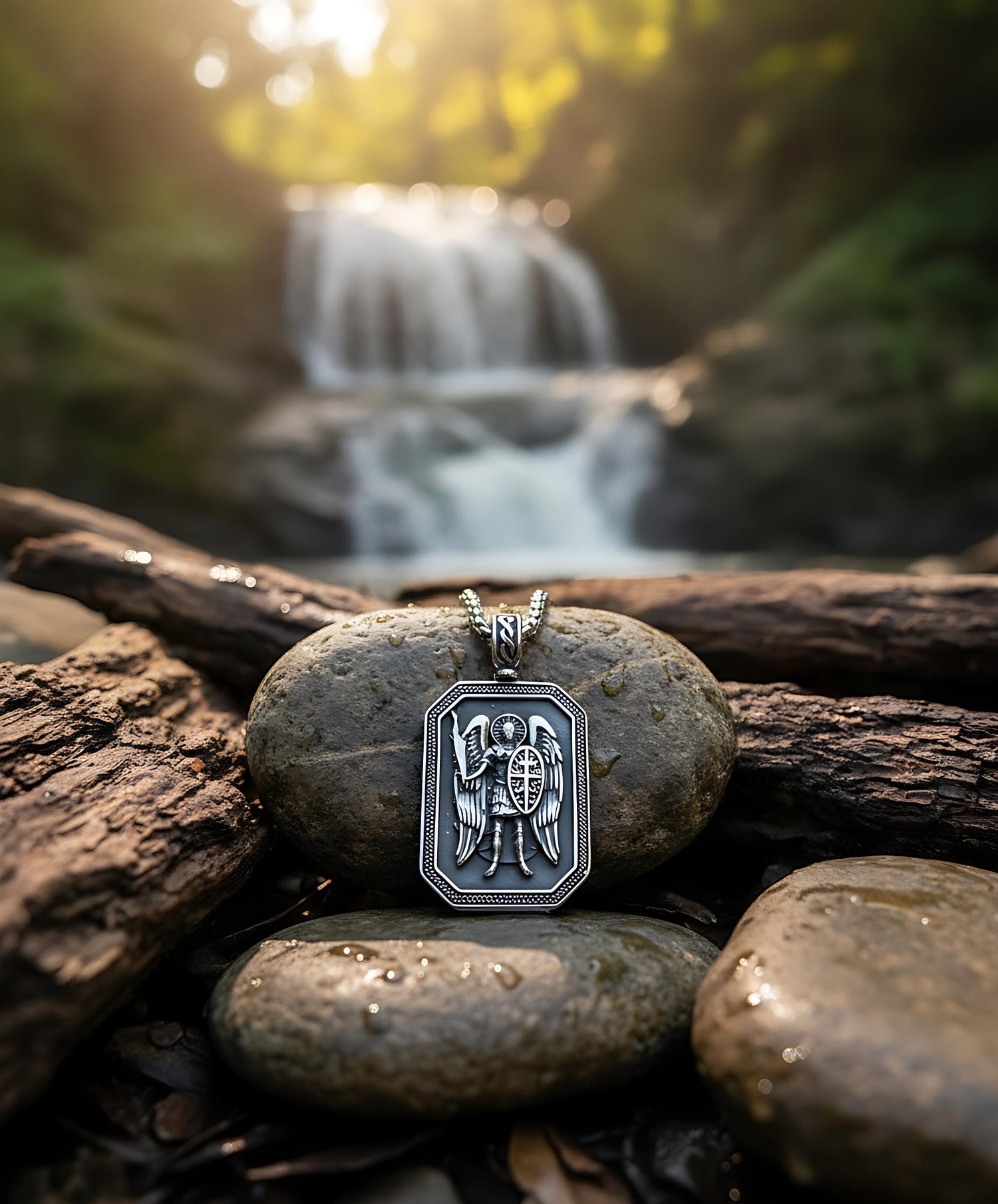 Archangel St. Michael Mystical Beauty Charm For Necklace Jewelry, Spiritual Meditation Symbols, Artisan Craftsmanship, Unique Gift For Her