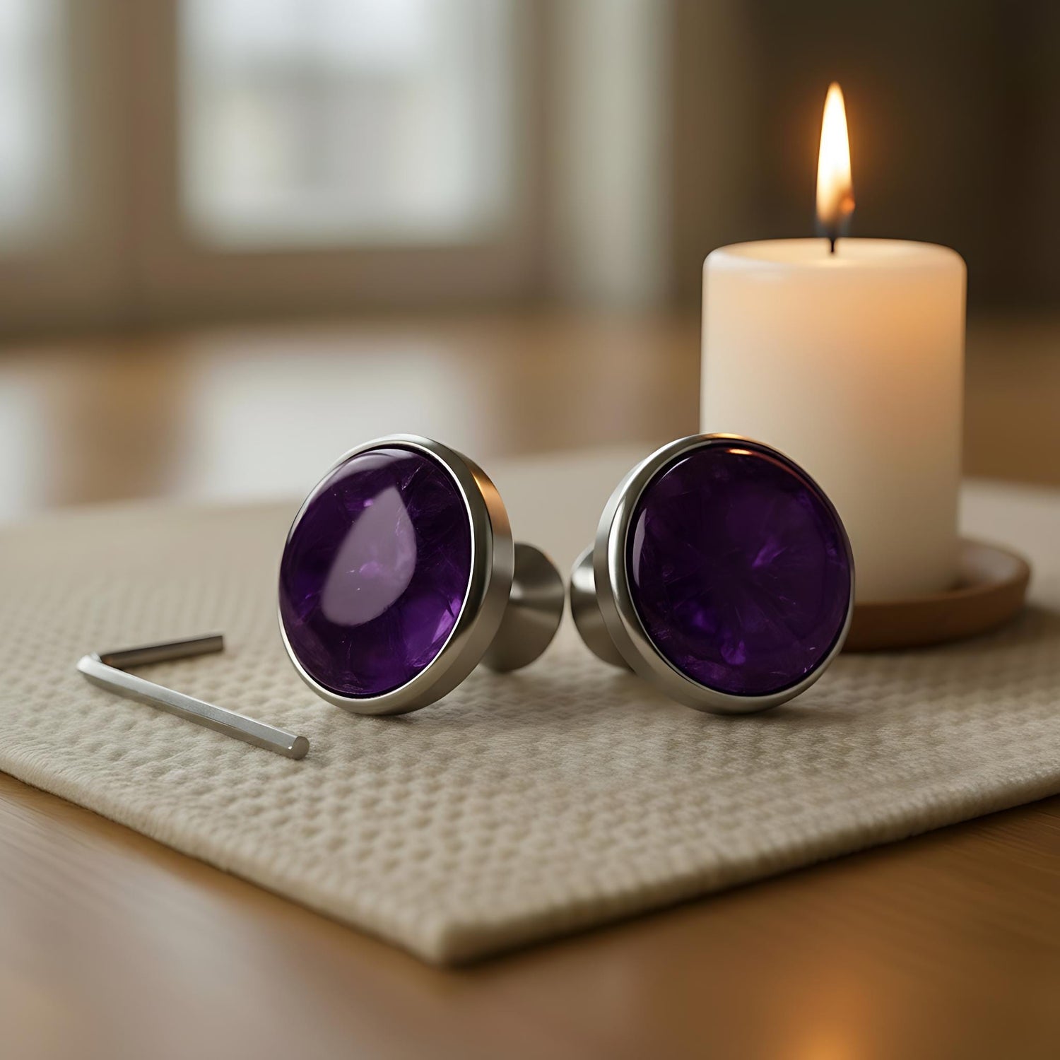GemBoot Attenuator - Single, 2-Pack, 3-Pack - Rose Quartz, Amethyst - Cabochon, Massage, Biofield