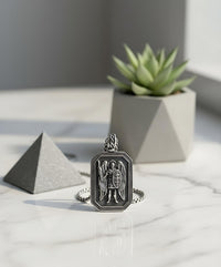 Archangel St. Michael Mystical Beauty Charm Necklace: Unique Gift For Him or Her, Spiritual Symbols
