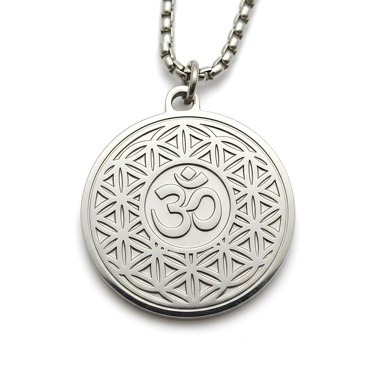OM with Flower of Life Mystical Beauty Charm For Necklace Jewelry, Spiritual Meditation Symbols, Artisan Craftsmanship, Unique Gift For Her