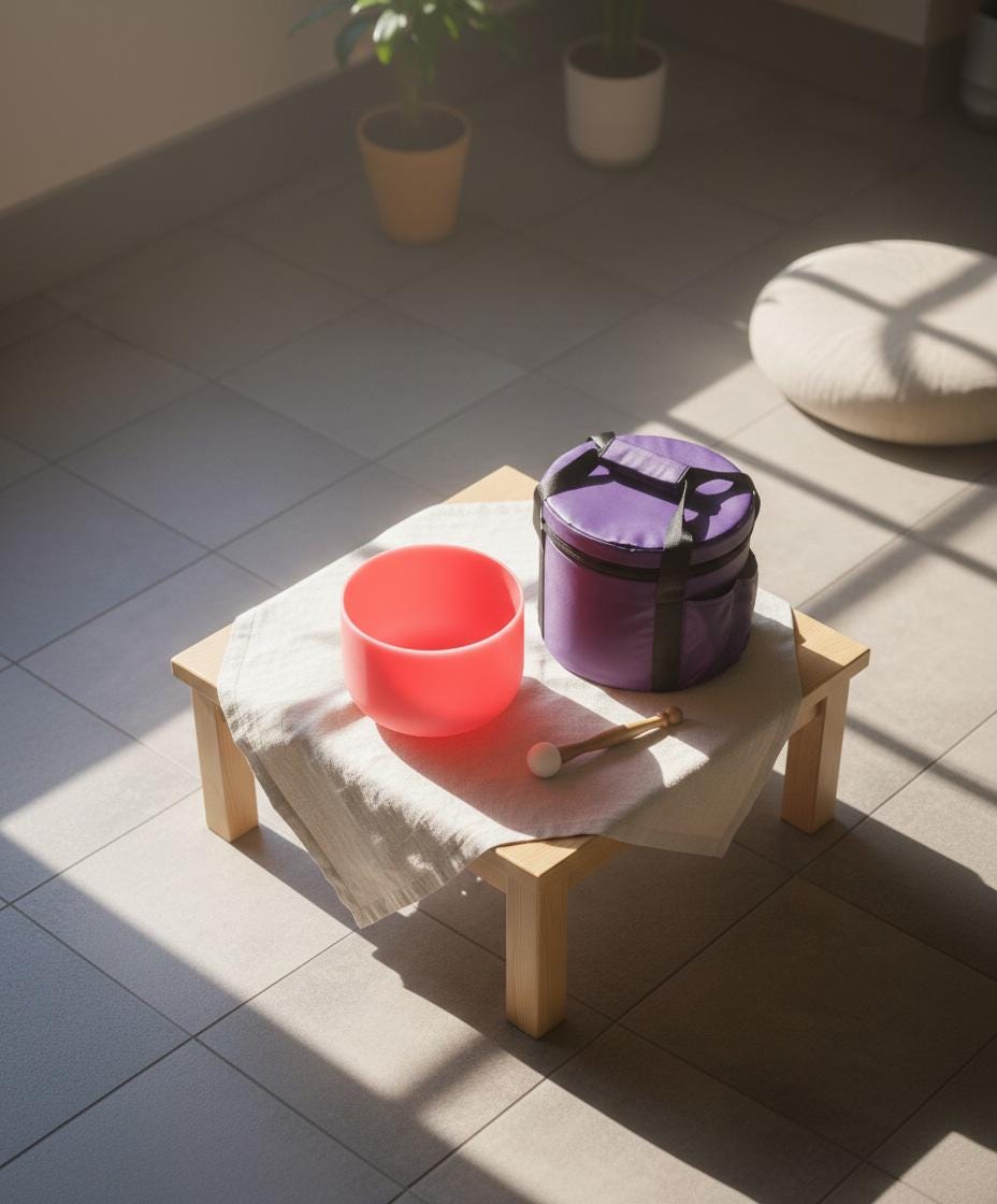 432hz 12" Luminous Red Root Chakra Crystal Singing Bowl - Perfect Pitch, Frosted, C Note, Mallet, O ring, Padded Case