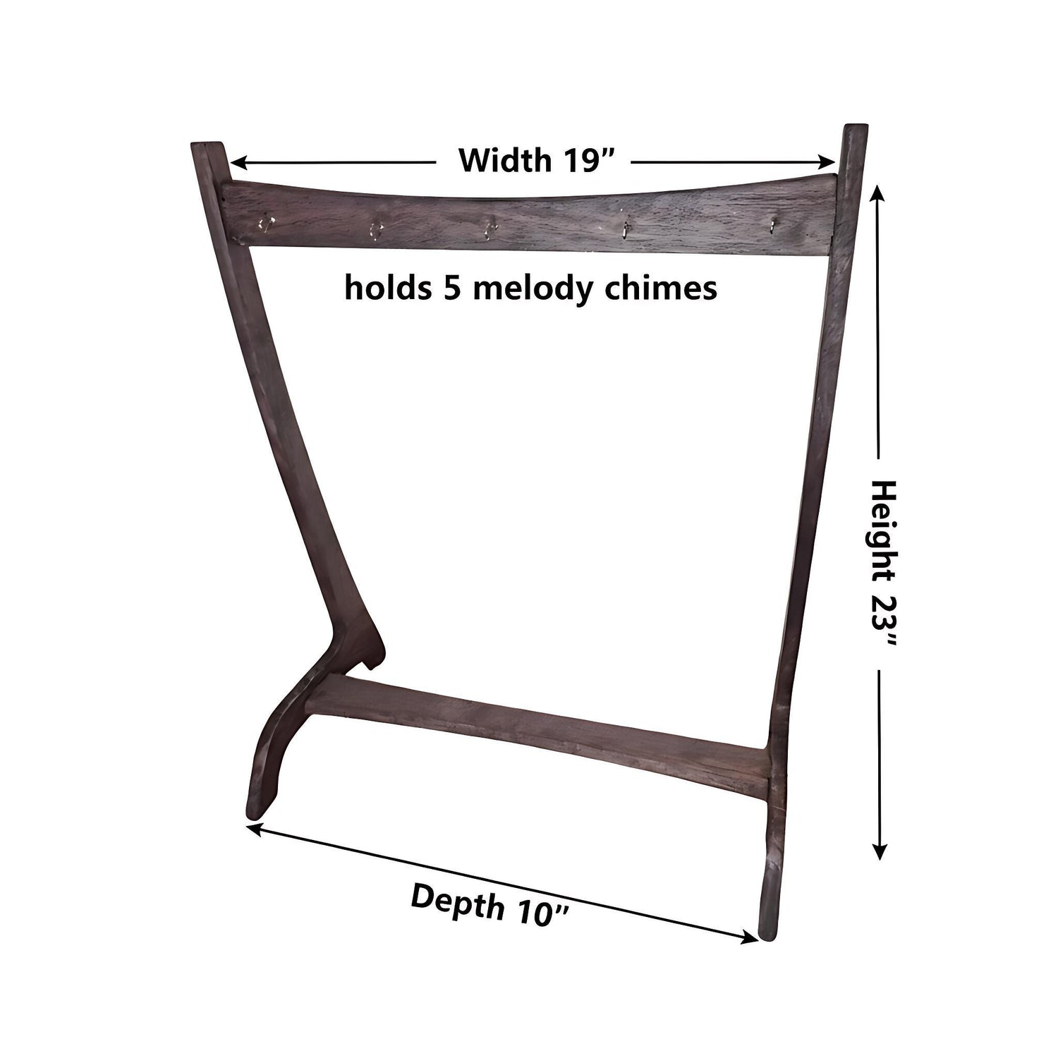 5pc Walnut Stand for Melody Chimes