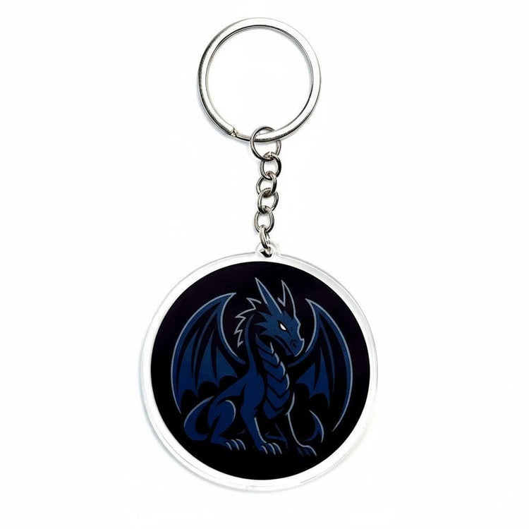 Peaceful Dragon - Mystical Acrylic Keychain: Unique Gift For Him or Her, Spiritual Symbols