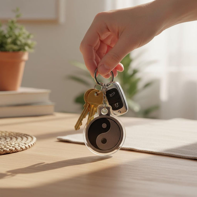 Yin Yang Charm - Mystical Acrylic Keychain: Unique Gift For Him or Her, Spiritual Symbols