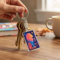 Leo Lion Charm - Mystical Acrylic Keychain: Unique Gift For Him or Her, Spiritual Symbols