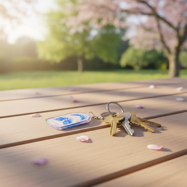 Tree of Life Rainbow Colors - Mystical Acrylic Keychain: Unique Gift For Him or Her, Spiritual Symbols