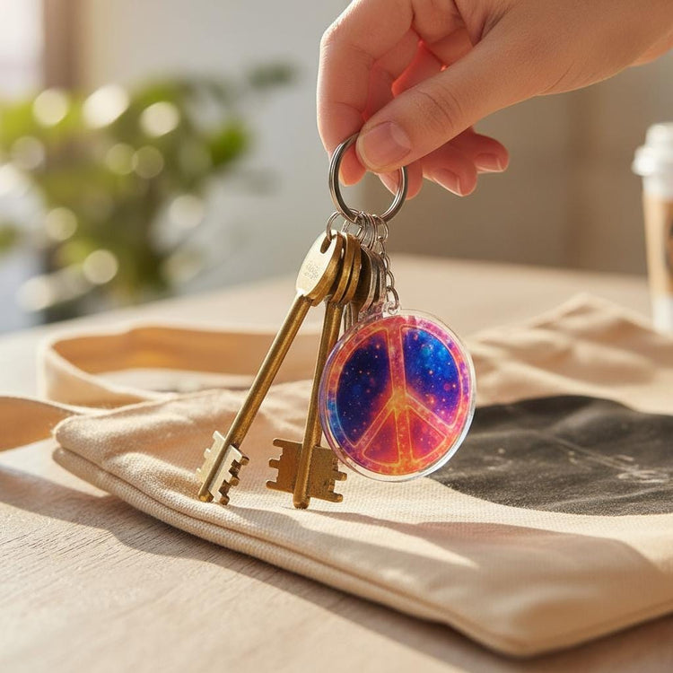 Peace Charm - Mystical Acrylic Keychain: Unique Gift For Him or Her, Spiritual Symbols