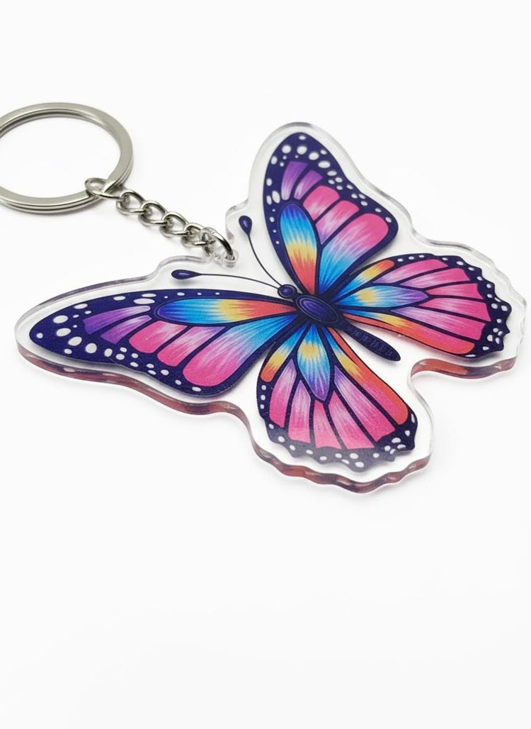 Illuminating Butterfly Charm - Mystical Acrylic Keychain: Unique Gift For Him or Her, Spiritual Symbols