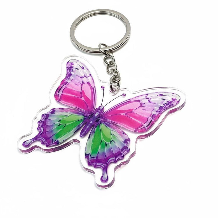 Illuminating Butterfly Charm - Mystical Acrylic Keychain: Unique Gift For Him or Her, Spiritual Symbols