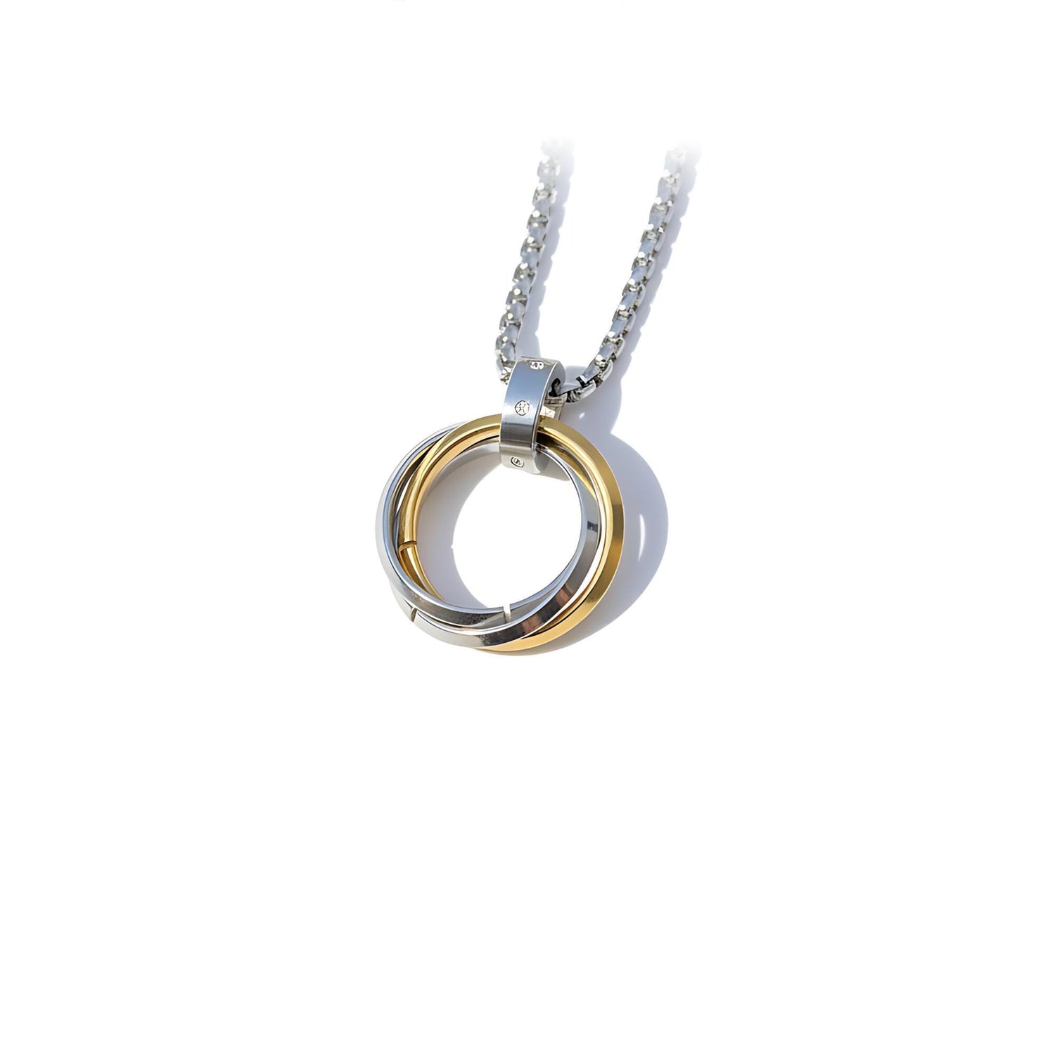 Three Rings Mystical Beauty Charm Necklace: Unique Gift For Him or Her, Spiritual Symbols