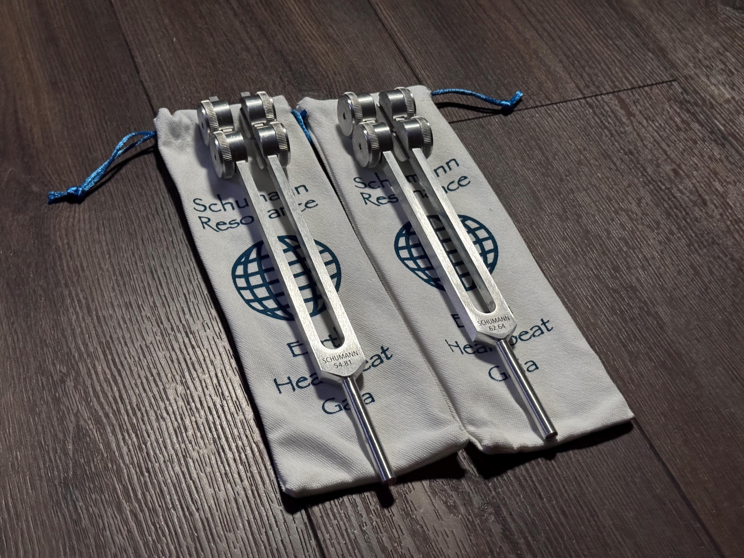 54.81Hz and 62.64Hz Theta Binaural Schumann Set - 7.83Hz Binaural Beat Entrainment - Crystal Attenuator Handle Extender - Silver