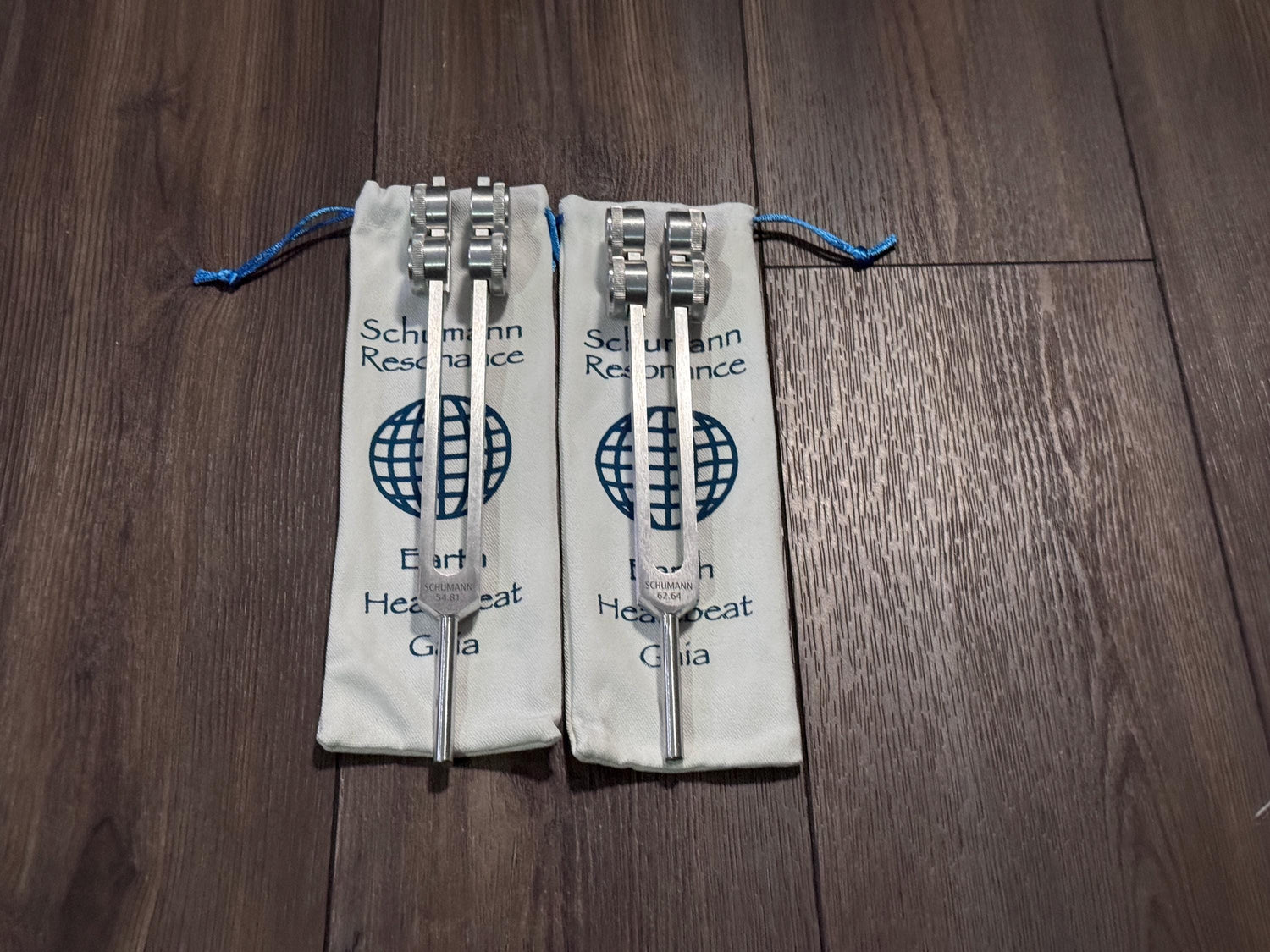 54.81Hz and 62.64Hz Theta Binaural Schumann Set - 7.83Hz Binaural Beat Entrainment - Crystal Attenuator Handle Extender - Silver