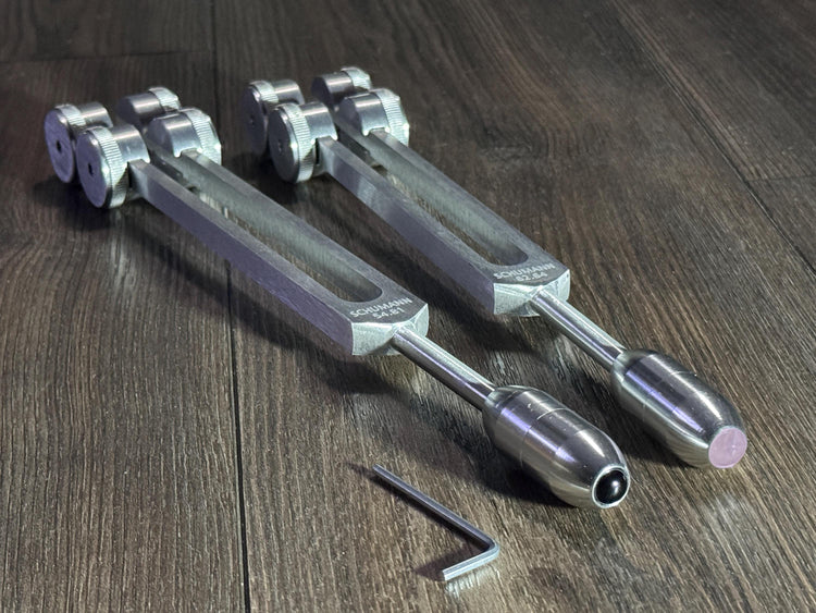 54.81Hz and 62.64Hz Theta Binaural Schumann Set - 7.83Hz Binaural Beat Entrainment - Crystal Attenuator Handle Extender - Silver