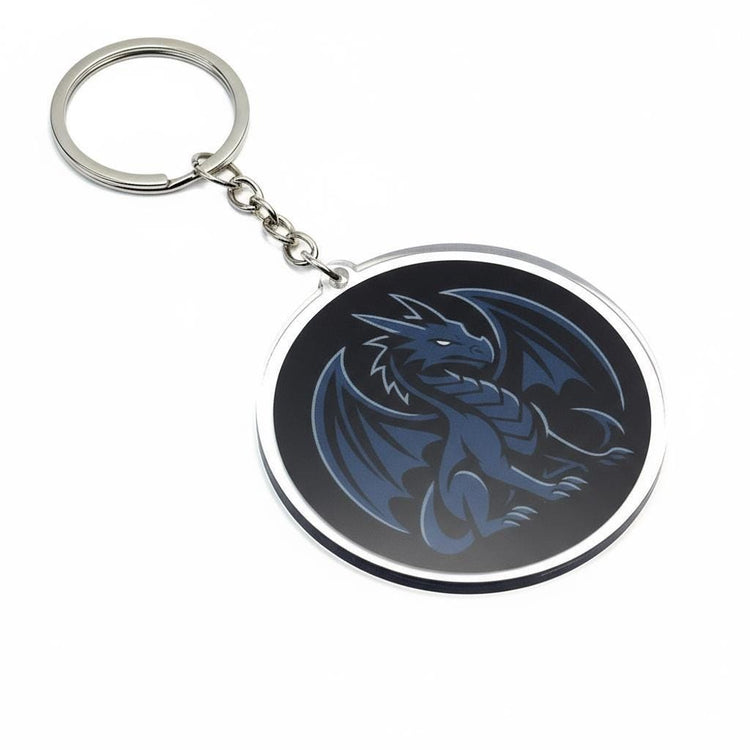 Peaceful Dragon - Mystical Acrylic Keychain: Unique Gift For Him or Her, Spiritual Symbols