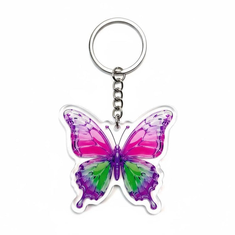 Illuminating Butterfly Charm - Mystical Acrylic Keychain: Unique Gift For Him or Her, Spiritual Symbols