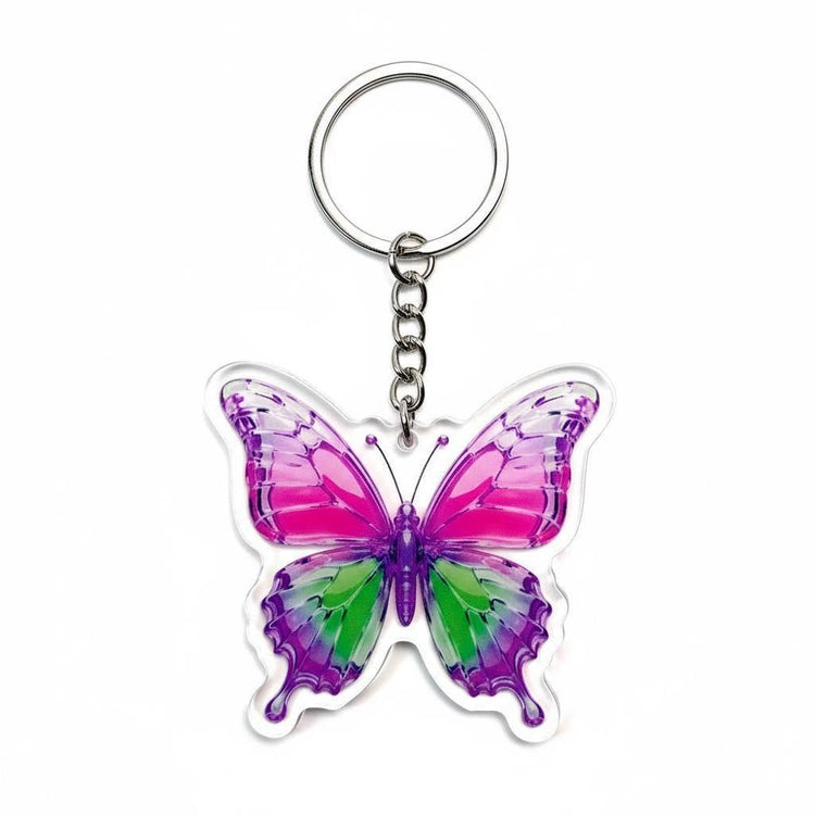 Illuminating Butterfly Charm - Mystical Acrylic Keychain: Unique Gift For Him or Her, Spiritual Symbols