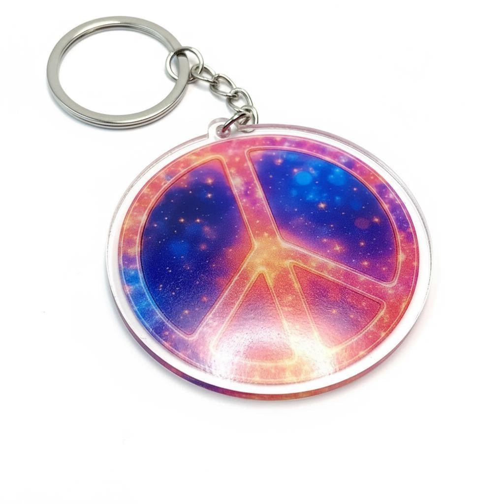 Peace Charm - Mystical Acrylic Keychain: Unique Gift For Him or Her, Spiritual Symbols