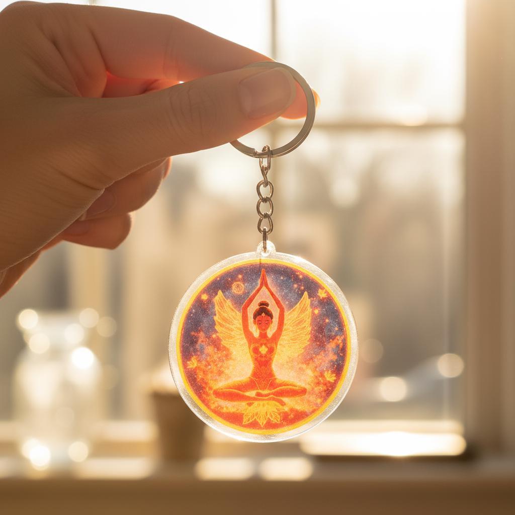 Dakini - Mystical Acrylic Keychain: Unique Gift For Him or Her, Spiritual Symbols