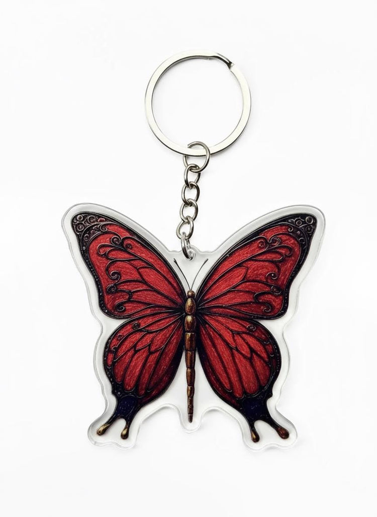 Regal Butterfly Charm - Mystical Acrylic Keychain: Unique Gift For Him or Her, Spiritual Symbols