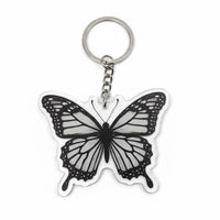 White Butterfly Charm - Mystical Acrylic Keychain: Unique Gift For Him or Her, Spiritual Symbols