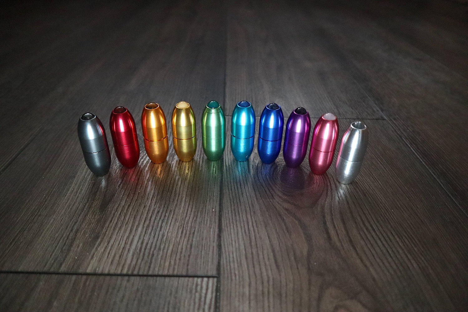 10pc Set - Crystal Massage Attenuator Handle for Tuning Forks - Full 10pc Set, 10mm Crystals - Meridian Lines, Massage, Biofield