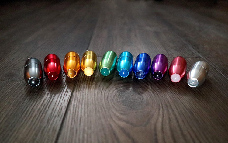 10pc Set - Crystal Massage Attenuator Handle for Tuning Forks - Full 10pc Set, 10mm Crystals - Meridian Lines, Massage, Biofield