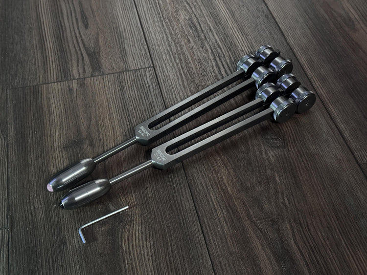 54.81Hz and 62.64Hz Theta Binaural Schumann Frequency Set - 7.83Hz Binaural Beat Entrainment - Handle Extender with 10mm Crystal - Gray