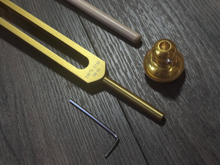 Myriad Melodies' Earth Star 68.05 Hz Tuning Fork with Premium Weighted Boot for Reflexology, Acupressure, and Bone-tuning Techniques