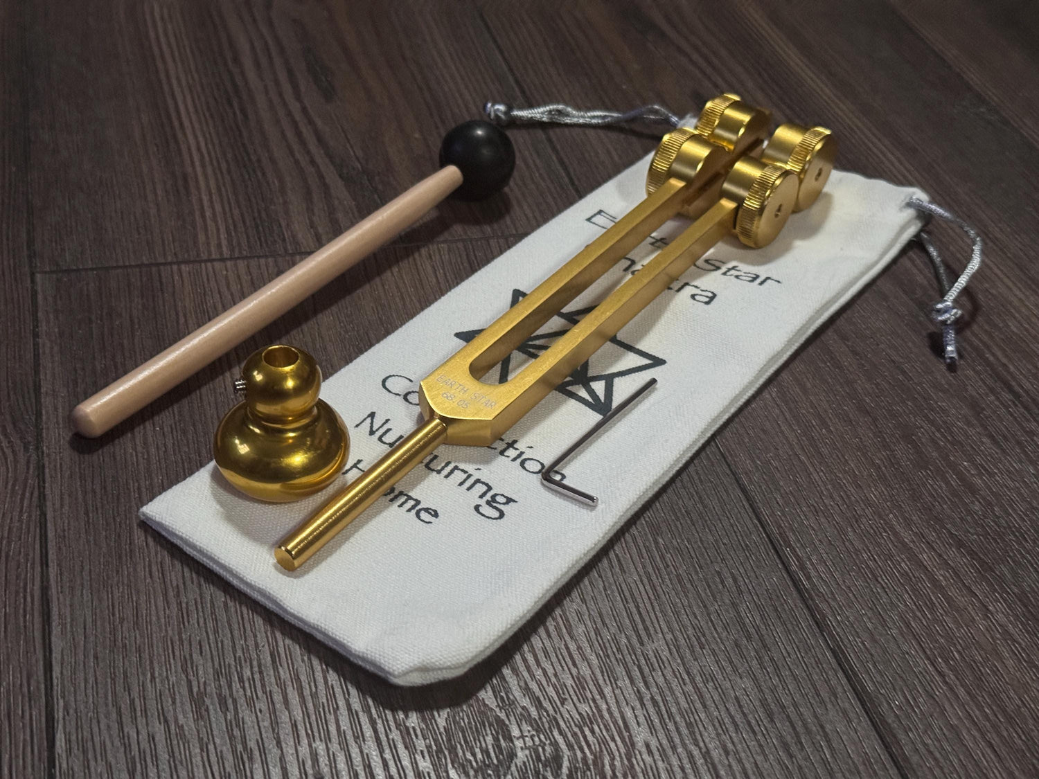Myriad Melodies' Earth Star 68.05 Hz Tuning Fork with Premium Weighted Boot for Reflexology, Acupressure, and Bone-tuning Techniques