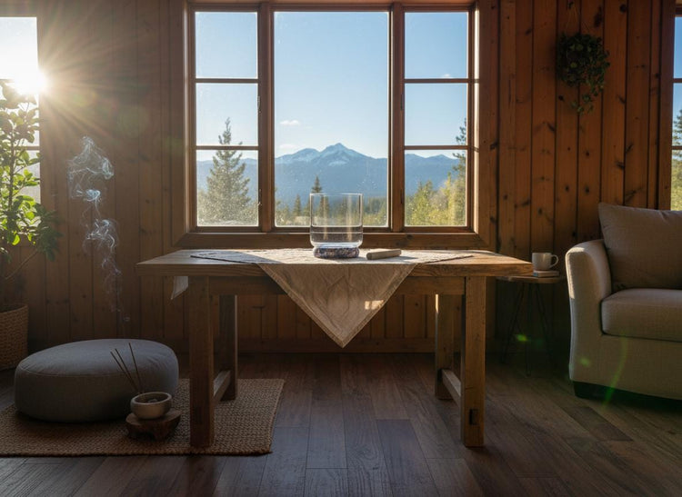 7" Crystal Clear Sound Bowl - 432 Hz Perfect Pitch Clear Quartz Singing Bowl - B-Note, Pink Cushion, Striker, O-Ring, and Padded Carry Case