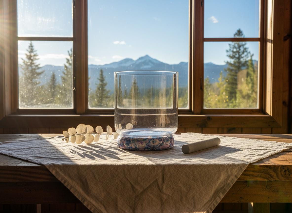 7" Crystal Clear Sound Bowl - 432 Hz Perfect Pitch Clear Quartz Singing Bowl - B-Note, Pink Cushion, Striker, O-Ring, and Padded Carry Case