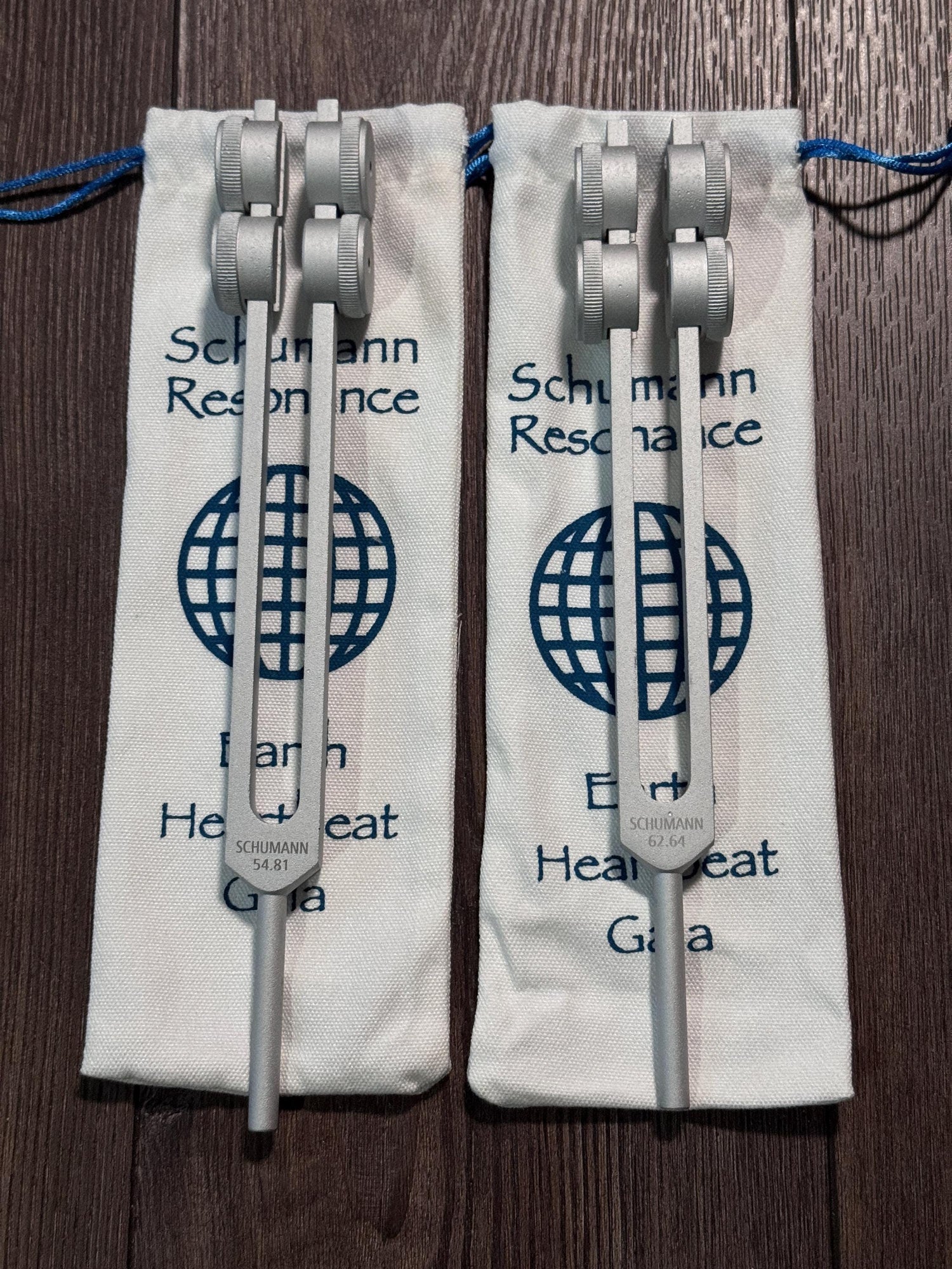 54.81Hz and 62.64Hz Theta Binaural Schumann Set - 7.83Hz Binaural Beat Entrainment - Crystal Attenuator Handle Extender - Matte Silver