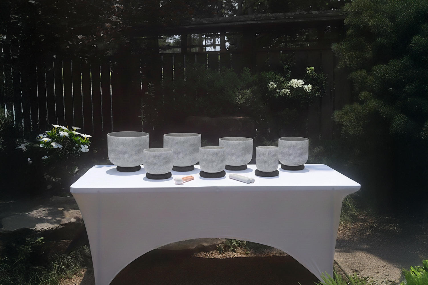 Myriad Melodies' Perfect Pitch 432 Hz Obsidian Gemstone Infused Singing Bowl Set - 2 Cases, Cushions, O-Rings, 2 Mallets 2, Suede Strikers